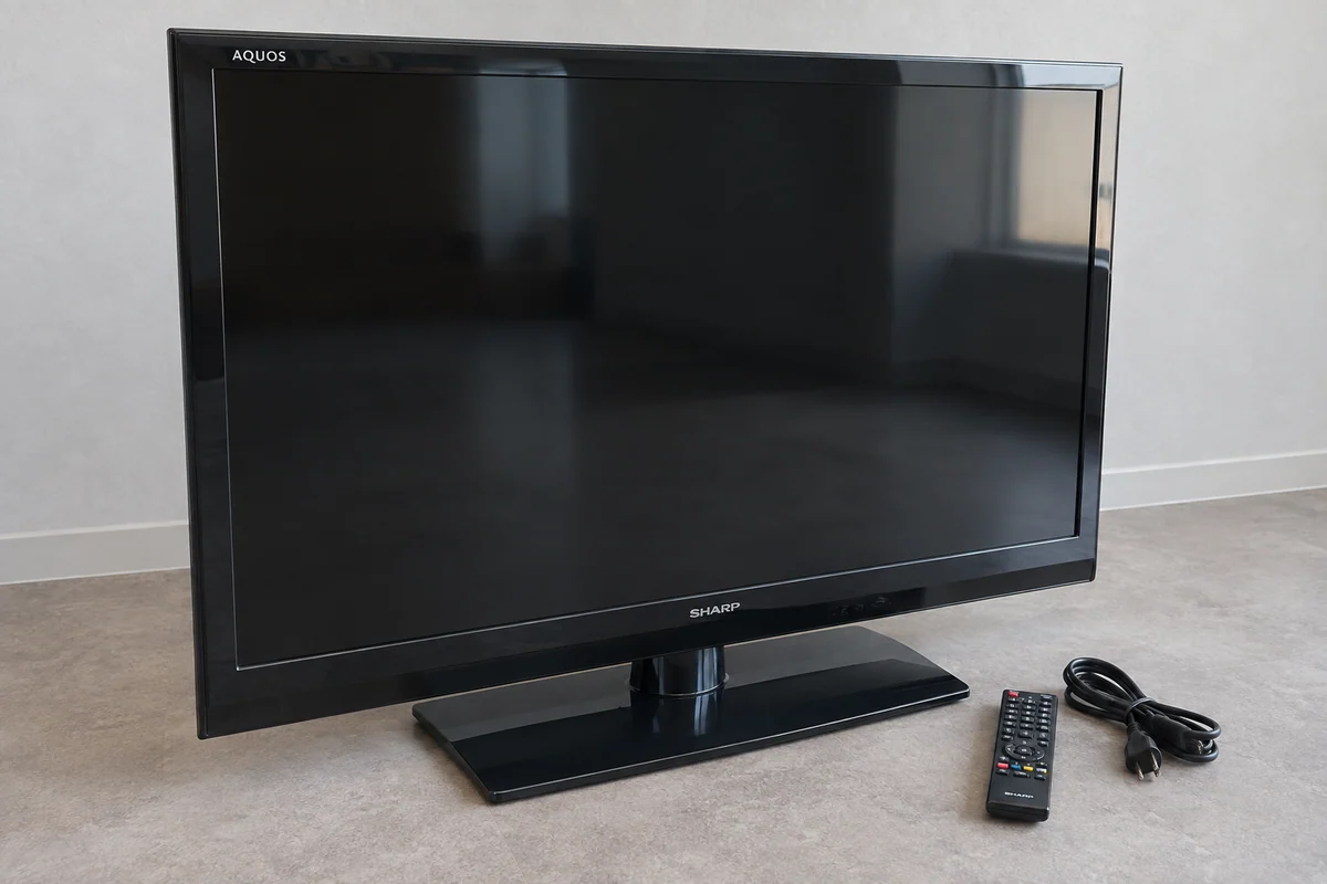 テレビ本体とスタンド・リモコン・電源コード