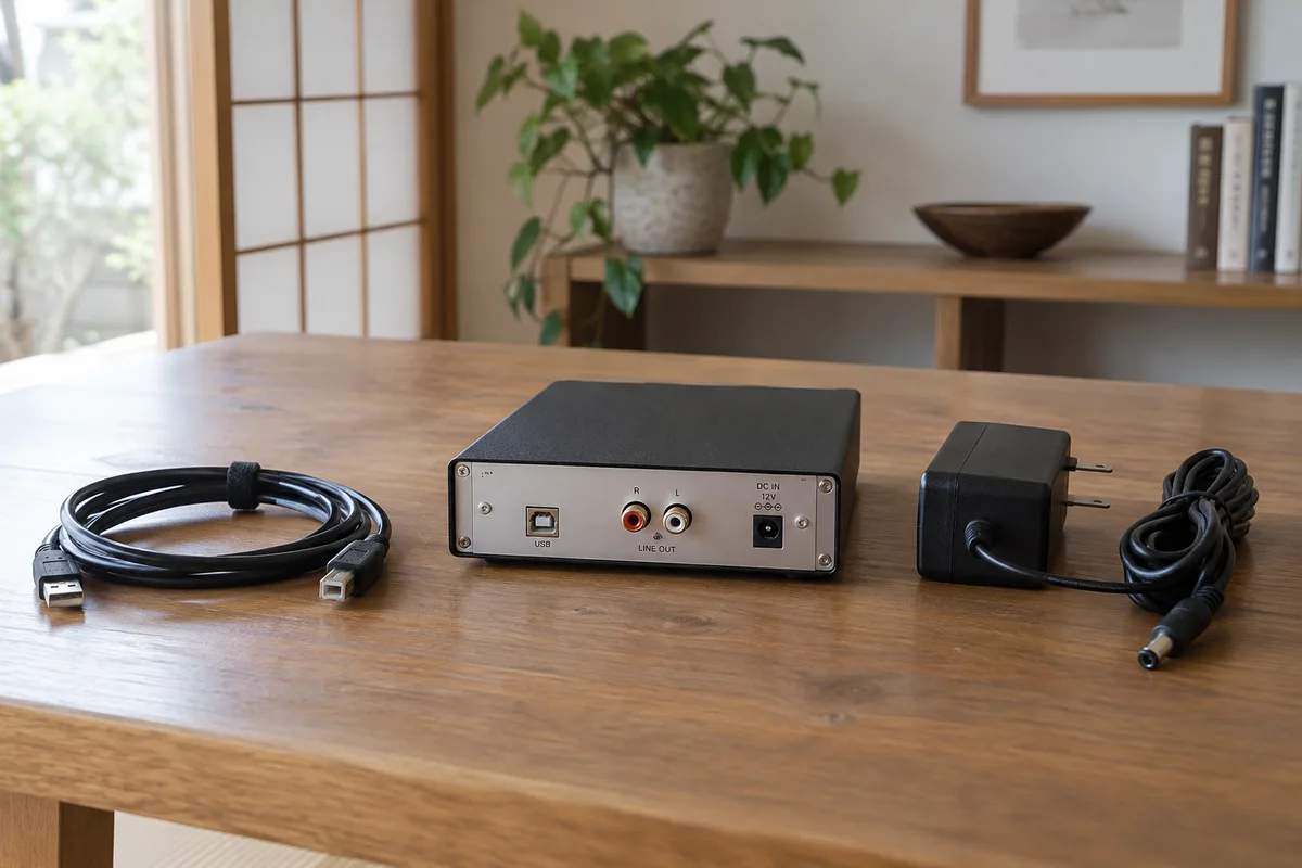 小型DACと電源、接続用品