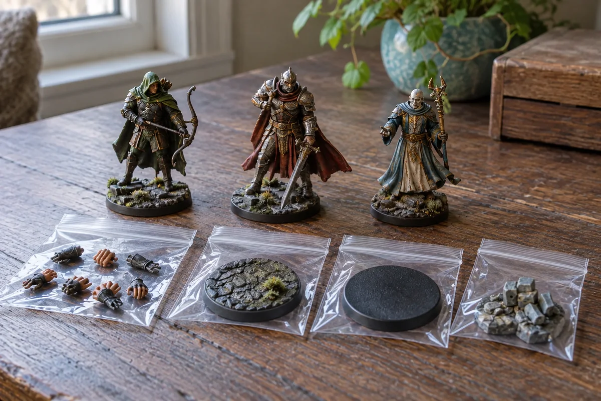 フィギュアと保管・付属品の組合せ